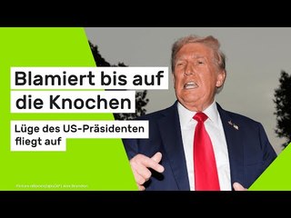 Donald Trump: Blamiert bis auf die Knochen - Lüge des US-Präsidenten fliegt auf