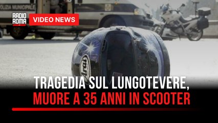 Tragedia sul lungotevere, muore a 35 anni in scooter