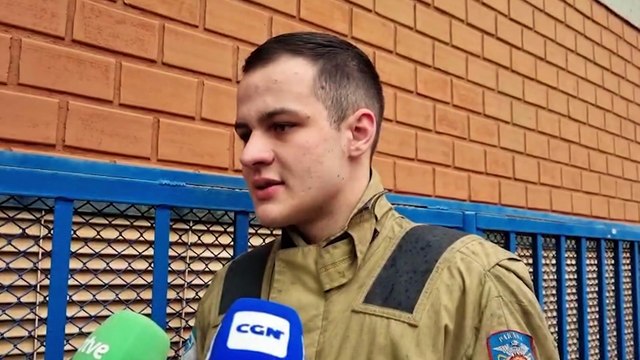 Situação de vazamento de gás associado a um princípio de incêndio no Colégio Marista, relata Tenente do Corpo de Bombeiros