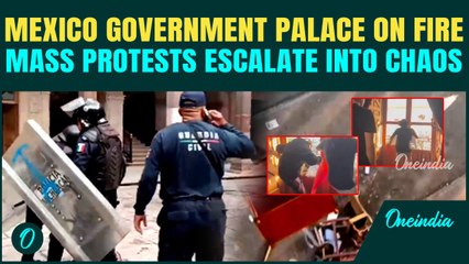 Mexico Government Palace On Fire: Mexico Protesters INVADE Palace as Mayor Manzo Shot Dead