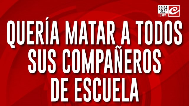 Tiene16 años, contaba un arsenal y planeaba matar a todos sus compañeros de colegio