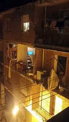 La vivienda inmediatamente después de la explosión