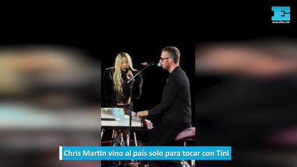 Chris Martin vino al país solo para tocar con Tini