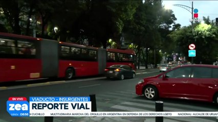Reporte vial: Así luce esta mañana Insurgentes Sur cruce con Viaducto