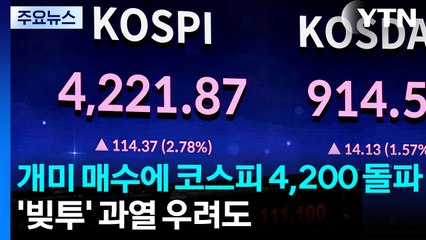 개미 매수에 코스피 4,200 돌파...'빚투' 과열 우려도 / YTN