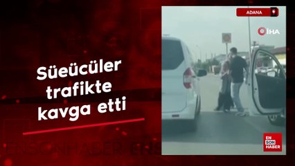 Adana'da sürücüler trafikte kavga çıktı