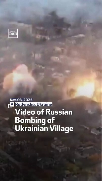 Video of Russian Bombing of Ukrainian Village