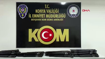 Konya’da yüzlerce tüfek ve tabanca ile silah parçaları ele geçirildi