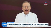Alfonso Durazo se pronuncia sobre la explosión registrada en Hermosillo, Sonora