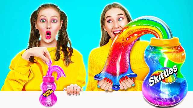 Extreme Eating Challenges! No Hands and Plate Size Showdown