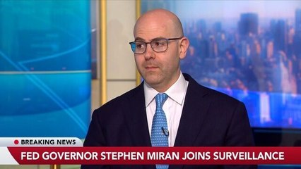 Fed's Miran Sees Neutral 'Quite a Ways Below' Current Policy