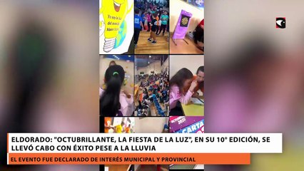 Eldorado: "Octubrillante, la Fiesta de la Luz", en su 10° edición, se llevó cabo con éxito pese a la lluvia