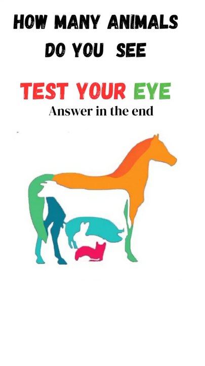 how many animals do you see test your eye