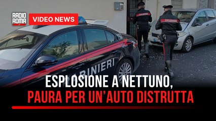 Esplosione a Nettuno, paura per un’auto distrutta