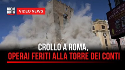 Crollo a Roma, operai feriti alla Torre dei Conti