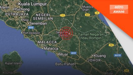 Segamat bergegar lagi, gempa lemah 2.7 magnitud landa Jementah