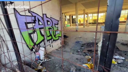 Degrado e danni all'ex Bugatti dopo il rave party abusivo