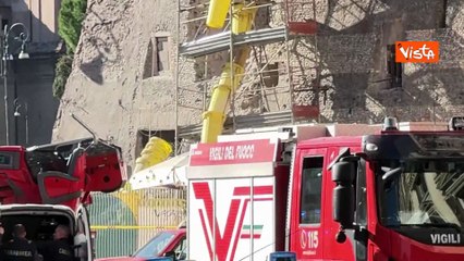 Ecco la Torre dei Conti ai Fori imperiali dopo il cedimento di parte della struttura