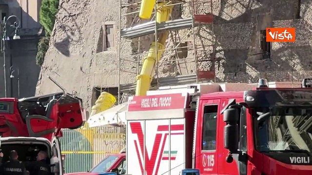 Ecco la Torre dei Conti ai Fori imperiali dopo il cedimento di parte della struttura