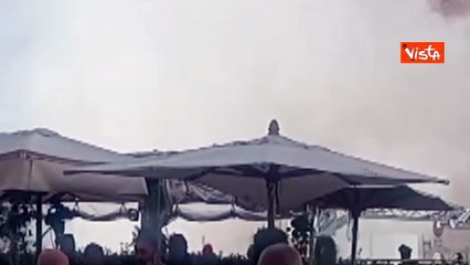 Il secondo crollo della Torre dei Conti ai Fori Imperiali, a Roma