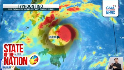 Nakataas ang Tropical Cyclone Wind Signal sa ilang lugar bunsod ng Bagyong Tino, na sa ngayon ay hindi pa nagla-landfall ayon sa PAGASA | SONA
