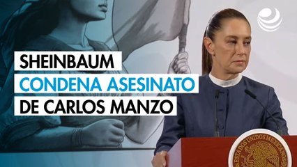 Sheinbaum condena asesinato de Carlos Manzo; rechaza regreso a la "guerra contra el narco"