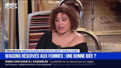 Transports: Fatima Benomar, militante féministe, indique "qu'elle est sceptique" quant à l'idée de réserver des wagons pour les femmes