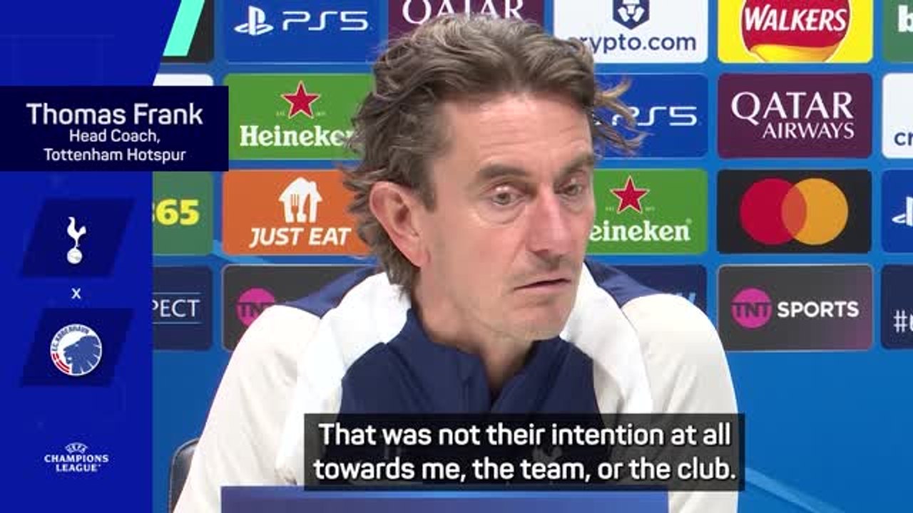 Frank not throwing 'frustrated' Spurs duo 'under the bus'