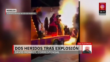 Carro alegórico explota durante desfile de Día de Muertos en Mazatepec, Morelos