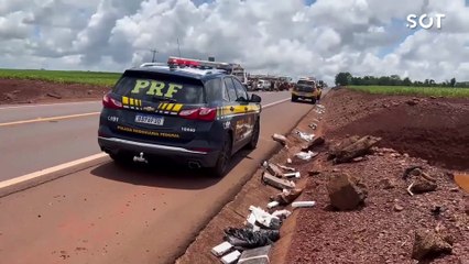 Caminhonete capota e se envolve em colisão frontal durante fuga da PRF na PR-239 entre Assis Chateaubriand e Toledo