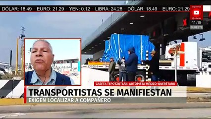 Transportistas bloquean caseta de Tepotzotlán exigiendo justicia por compañero desaparecido