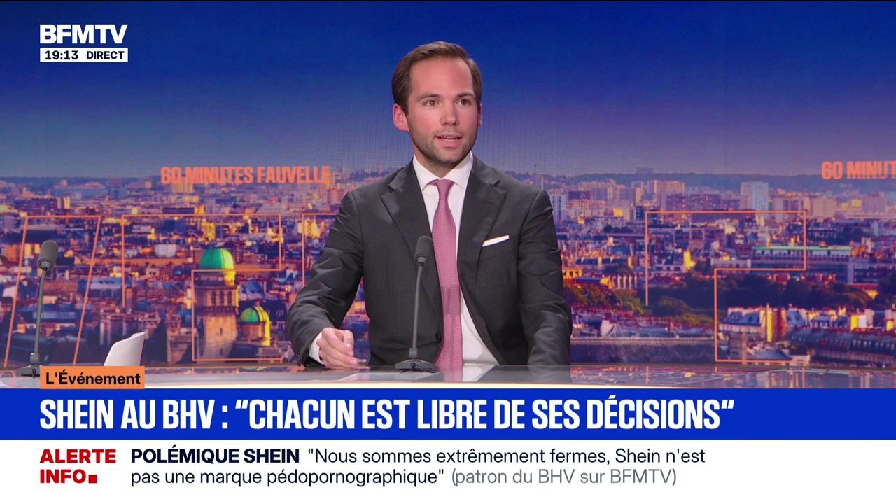 Shein au BHV: Karl-Stéphane Cottendin, directeur général du BHV, déclare que "chacun est libre de ses décisions"