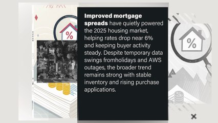Improved mortgage spreads have quietly powered the 2025 housing market