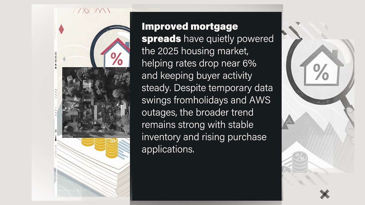 Improved mortgage spreads have quietly powered the 2025 housing market