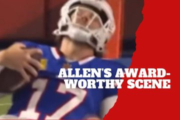 Josh Allen takes acting lessons from Hailee Steinfeld on the field