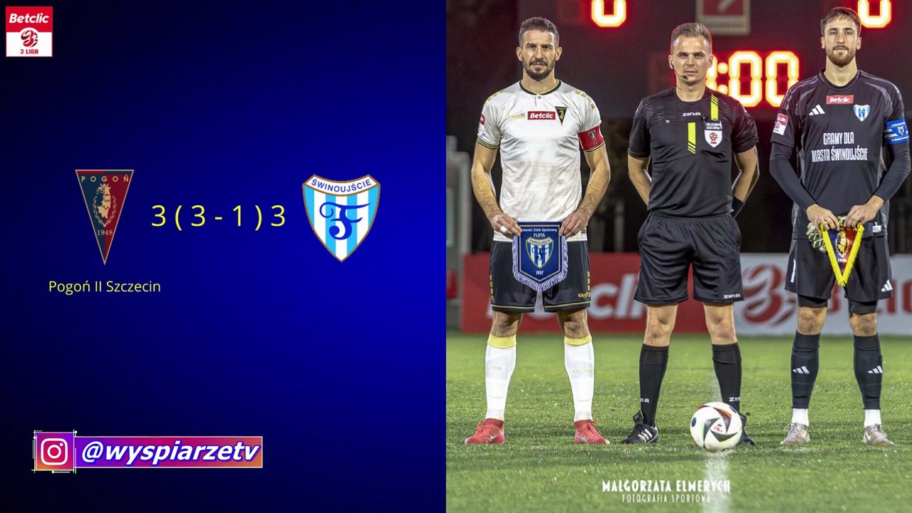 Skrót meczu Pogoń II Szczecin 3 - 3 ( 3 - 1 ) Flota Świnoujście