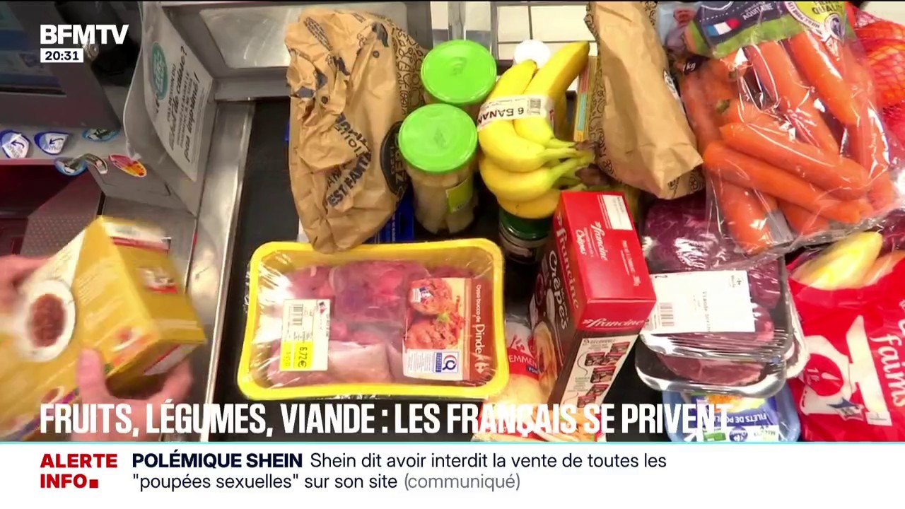 "Mon ticket de caisse augmente": fruits, légumes, viande, de plus en plus de Français se privent
