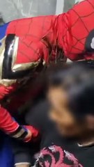 Oficial de la Policía Nacional del Perú se infiltró usando el traje del Hombre Araña