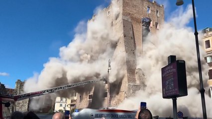 복원 중이던 이탈리아 로마 중세 탑 붕괴...4명 부상 / YTN