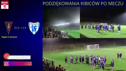 Podziękowania kibiców Floty po meczu z Pogonią II Szczecin