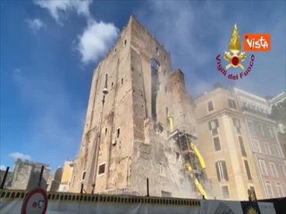 Crollo Torre dei Conti, ecco la squadra dei Vigili de Fuoco impiegata nei soccorsi ai Fori Imperiali