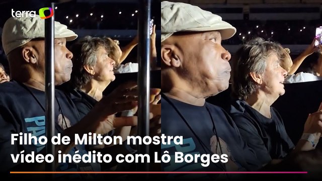 Filho de Milton Nascimento compartilha vídeo inédito do pai com Lô Borges em show
