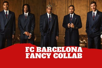 Lamine Yamal and FC Barcelona stars dress to impress with a fancy collab