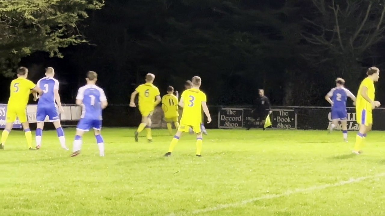 During the Crediton United v Okehampton match, Crediton in blue, video Alan Quick IMG_6784