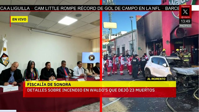 Fiscalía de Sonora da rueda de prensa sobre investigación de explosión en Waldos