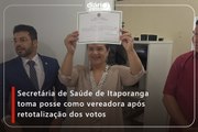 Secretária de Saúde de Itaporanga toma posse como vereadora após retotalização dos votos