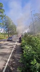 Bus de Tegucigalpa-Catacamas se quema en Talanga