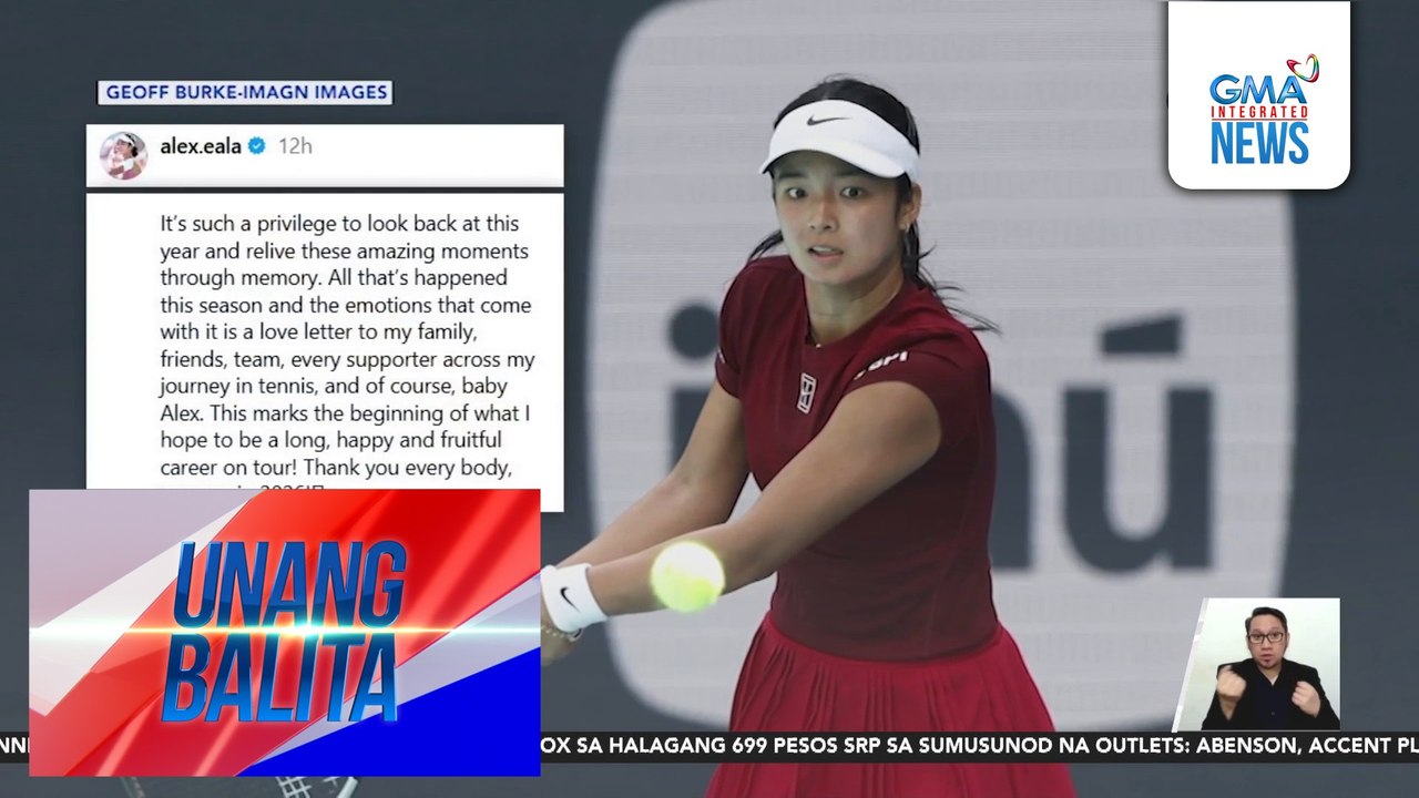 PH tennis player Alex Eala, umakyat sa no. 50 sa WTA Rankings; panibagong career high | Unang Balita