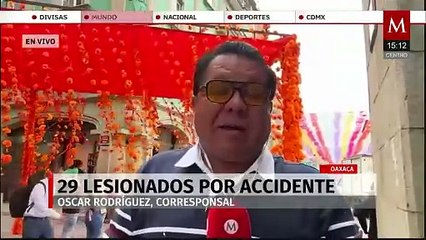 En Oaxaca, volcadura de un autobús deja a 29 personas lesionadas