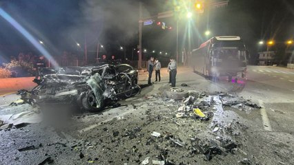 승용차·버스 정면 충돌...휴가 나온 군인 등 2명 사상 / YTN